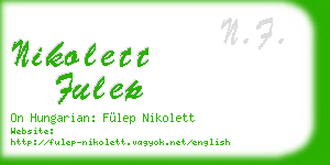 nikolett fulep business card