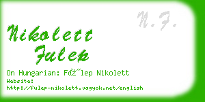 nikolett fulep business card